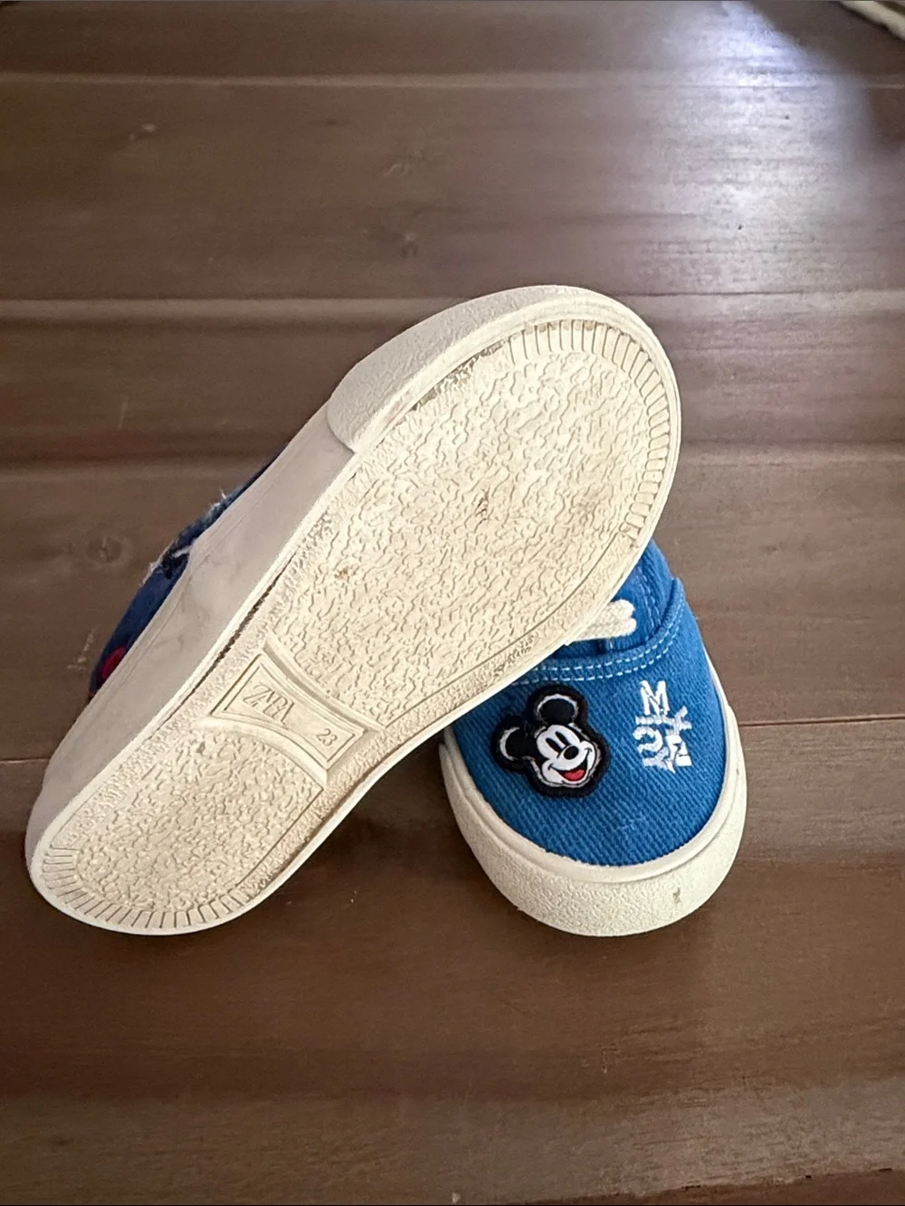Zara Disney Blue Kids Canvas Sneakers